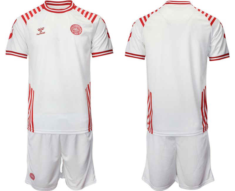 Men 2022 World Cup National Team Denmark away white blank Soccer Jersey